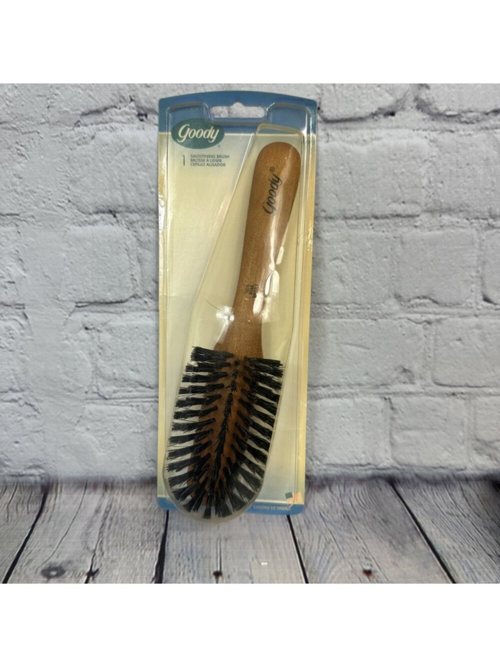 Goody 100% Boar Bristles “Smooth 8” Hair Brush Wood Handle 2003 New